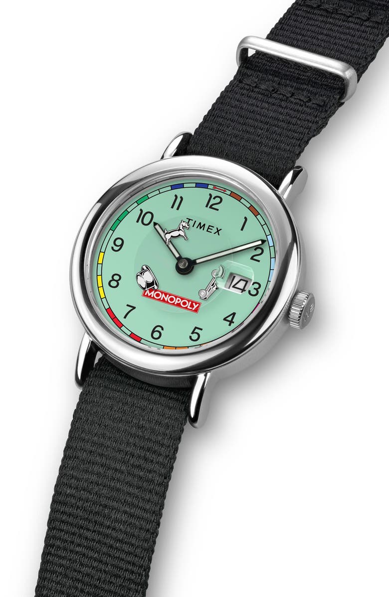 Timex<sup>®</sup> x Monopoly Weekender Webbing Strap Watch, 37mm, Alternate, color,
