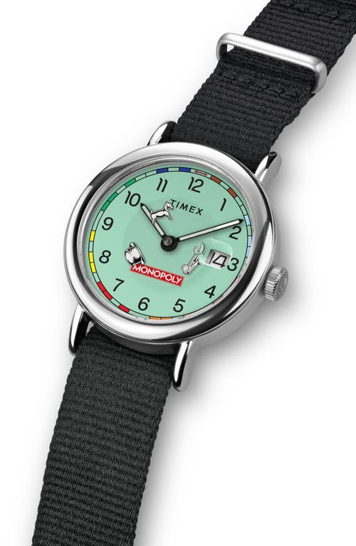 Timex ® X Monopoly Weekender Webbing Strap Watch, 37mm In Black