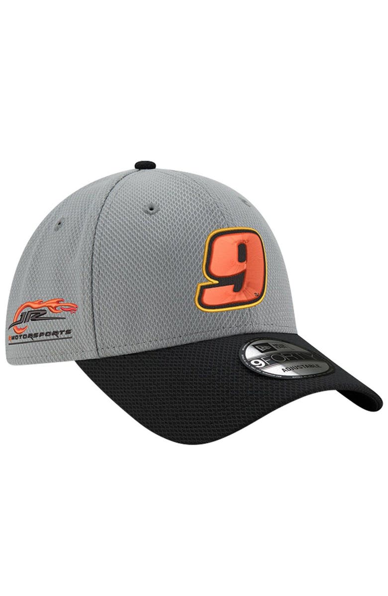 New Era Men's New Era Gray/Black Noah Gragson Big Number 9FORTY Snapback Adjustable Hat, Main, color,