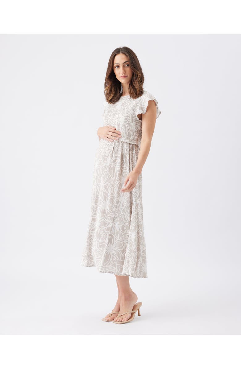 Ripe Maternity Alona Nursing Dress, Alternate, color, Sand / White