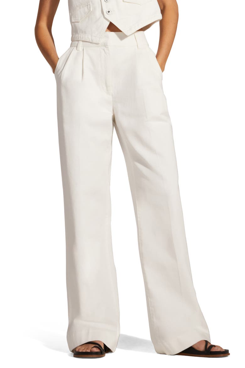 The Favorite Pant Pleated Cotton Pants, Main, color, GENEVA