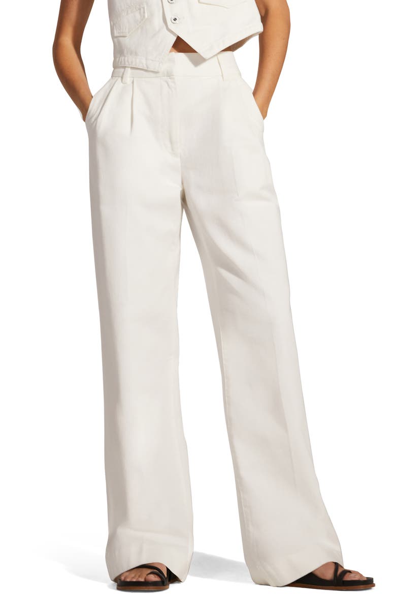 Favorite Daughter The Favorite Pant Pleated Cotton Pants, Main, color, 