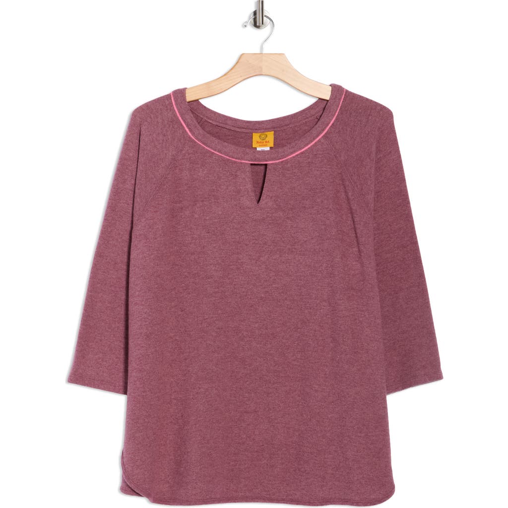 Ruby Rd. Ruby Rd Keyhole Hacci Knit Pullover In Pink
