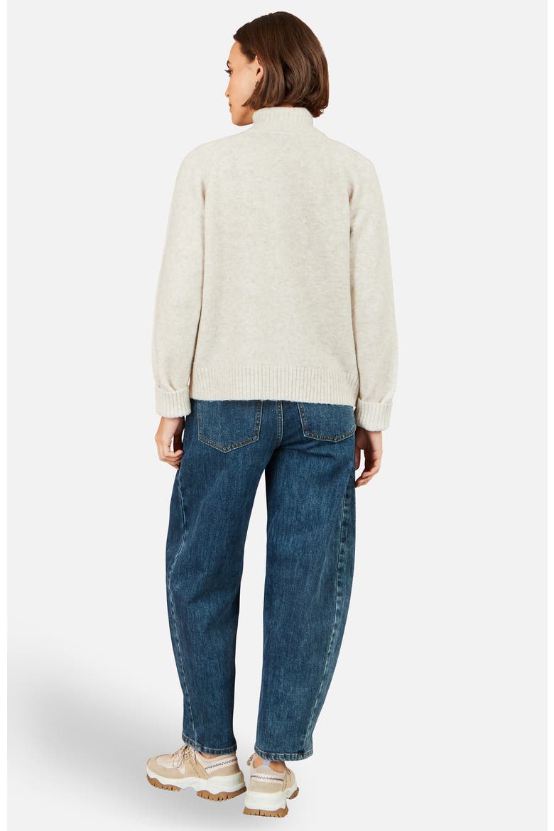 Zip-Through Knitted Cardigan, Alternate, color, Oatmeal