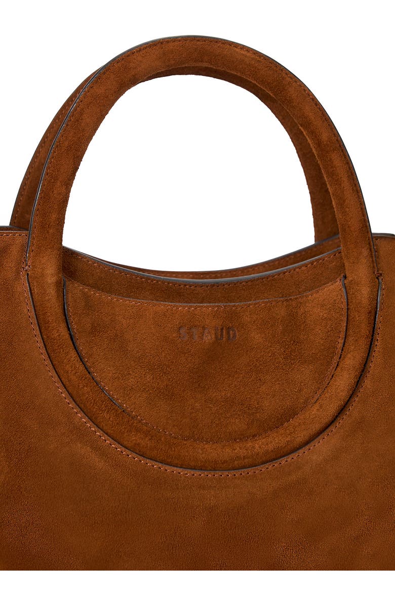 STAUD Maude Leather Satchel, Alternate, color, Tabacco