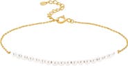 Bearfruit Jewelry Sterling Silver 18k Gold Plated Rosalie Pearl Bracelet Minimalist Trendy