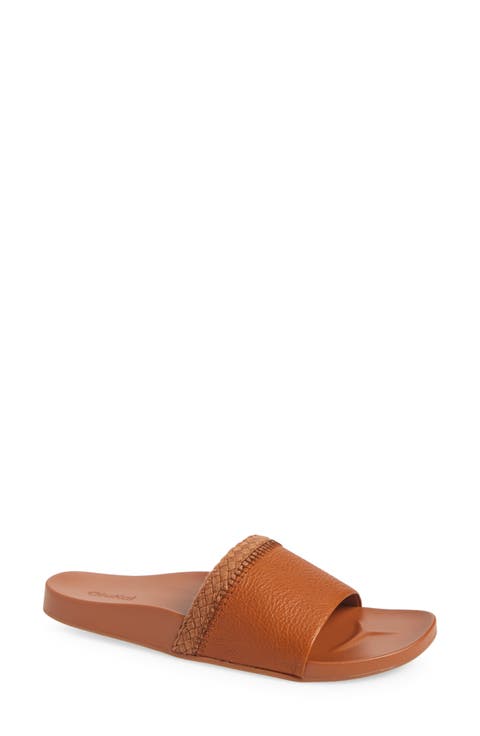 Pākea Leather Slide Sandal (Women)