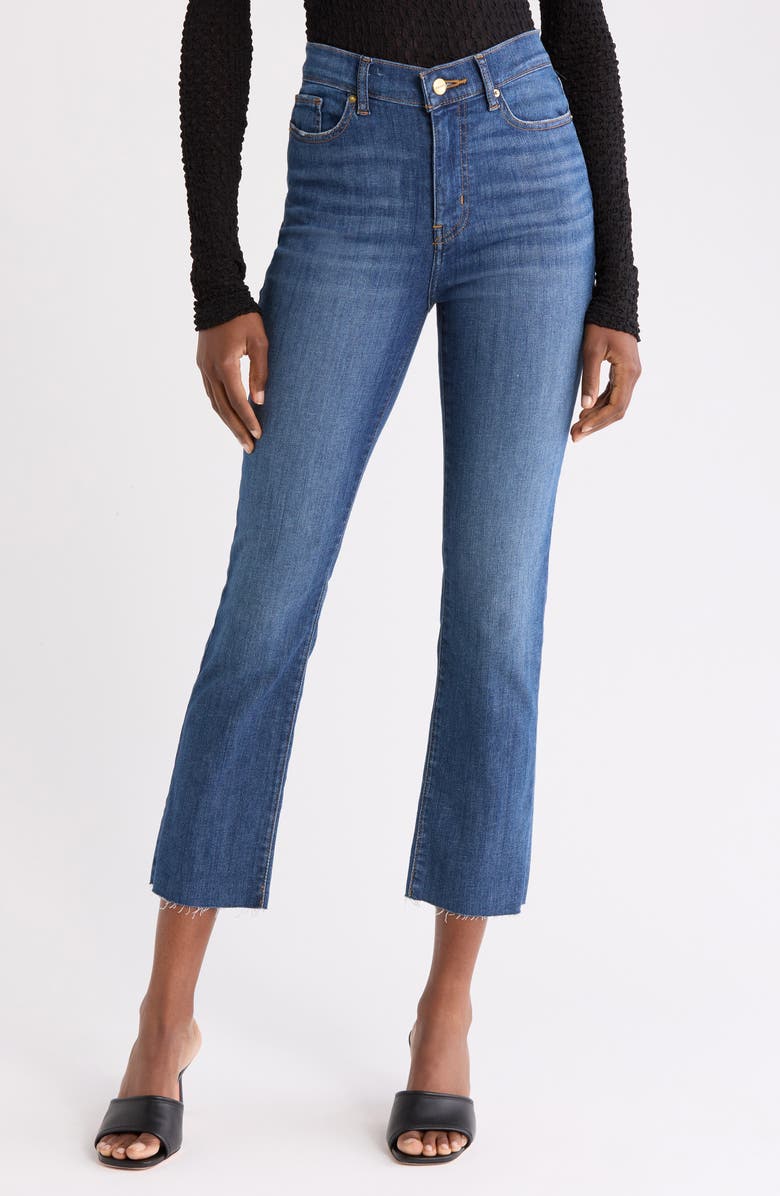 FRAME High Waist Crop Straight Leg Jeans, Main, color, Aspire Released Hem