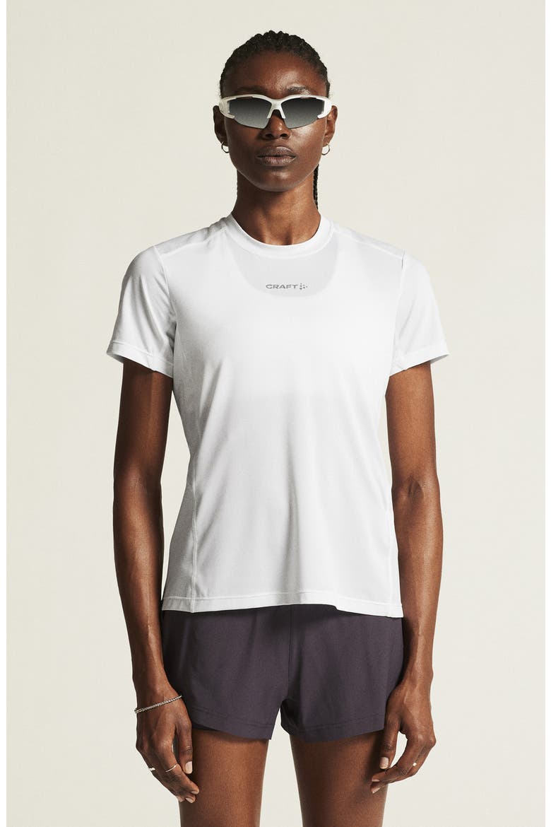 Essence Perforated Jersey T-Shirt, Alternate, color, WHITE