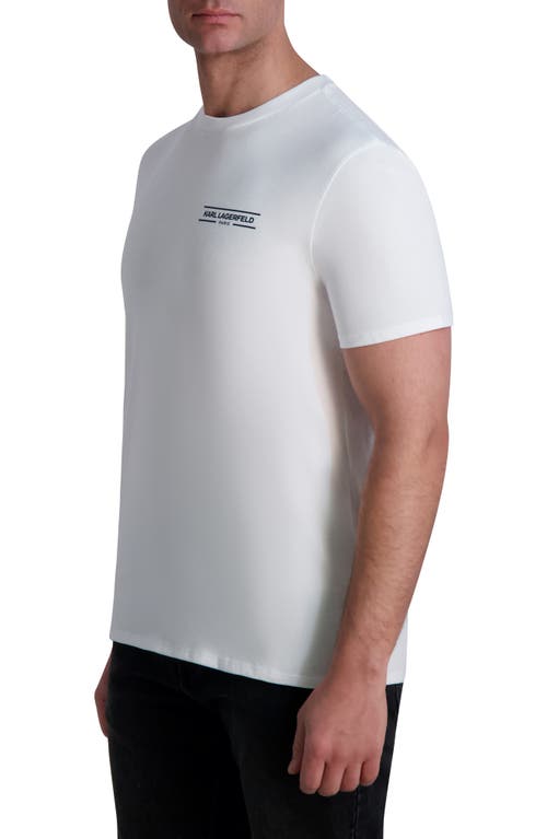 Karl Lagerfeld Paris Core Logo Cotton Graphic T-shirt In White