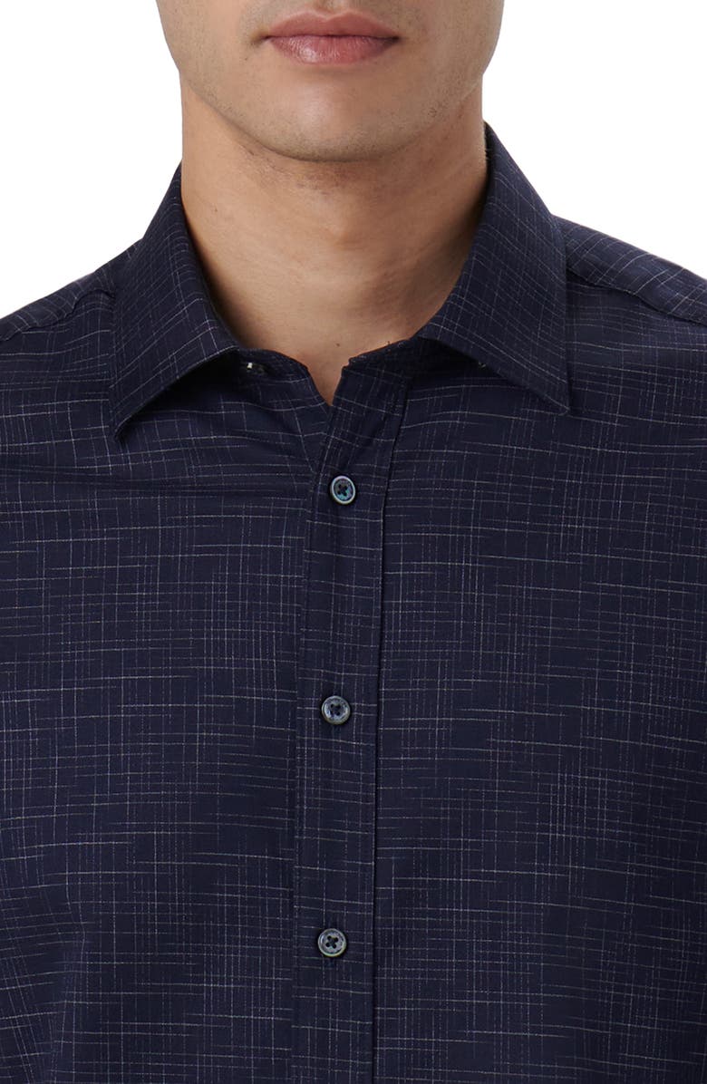 Julian Shaped Fit Print Button-Up Shirt