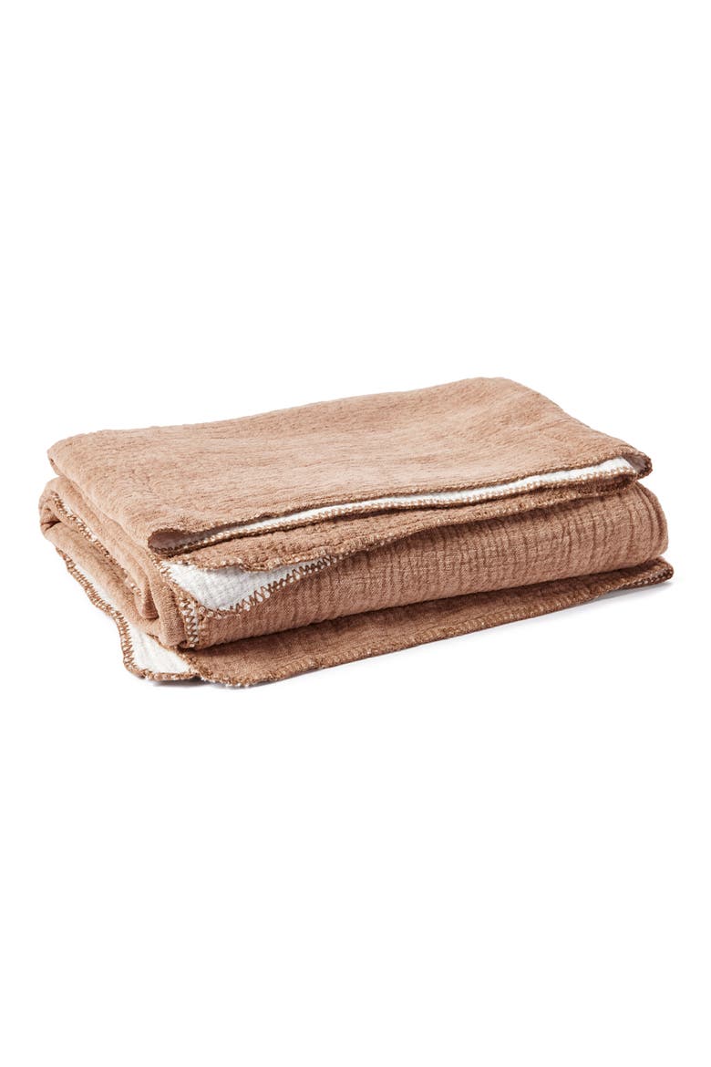 Cozy Organic Cotton Blanket, Main, color, SIENNA