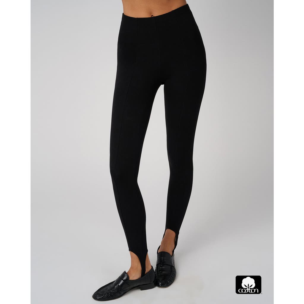 Weworewhat Cotton Stirrup Legging In Black