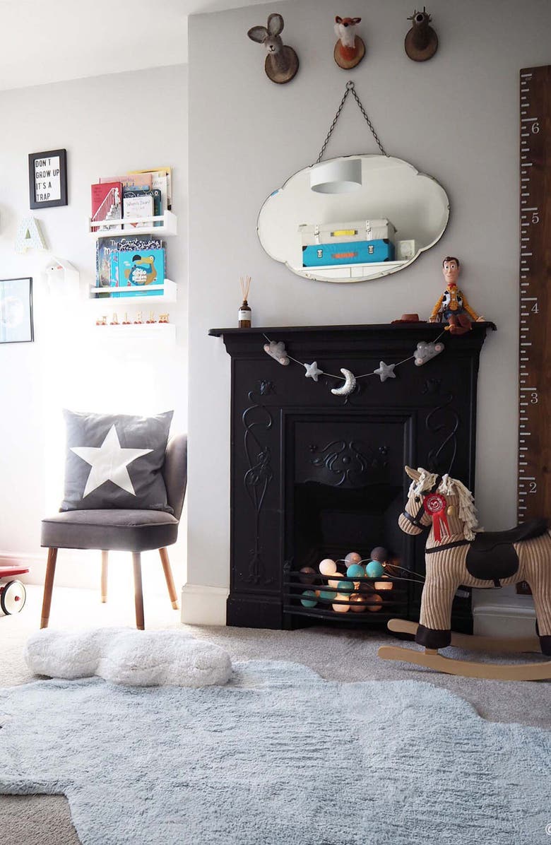 Lorena Canals Puffy Dream Cloud Washable Cotton Blend Rug, Alternate, color, Blue