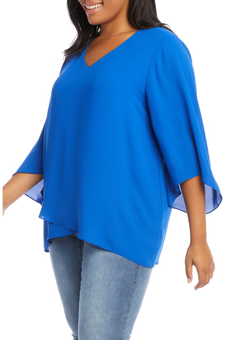 Crossover Hem Asymmetric Top, Alternate, color, SAPPHIRE BLUE