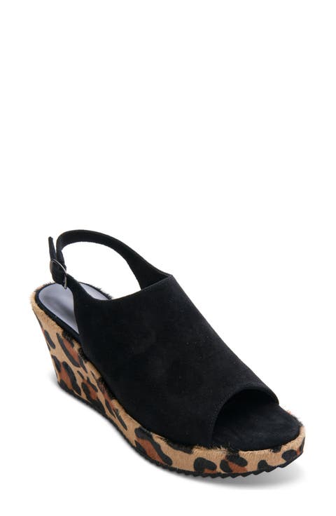 Liza Genuine Calf Hair Wedge Sandal (Women)