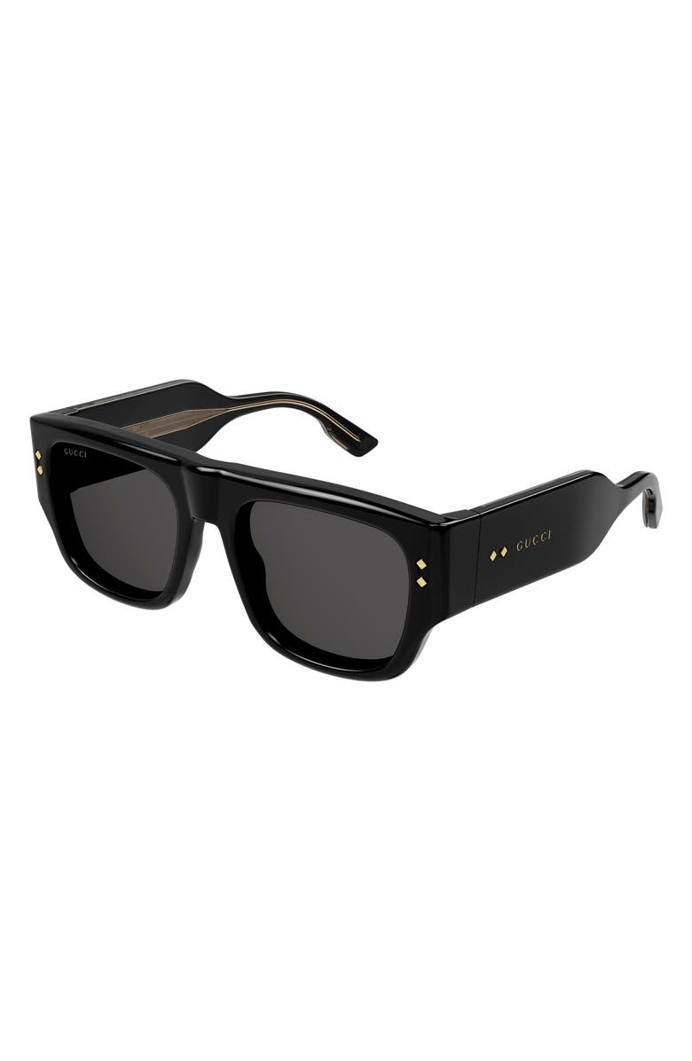 Gucci 54mm Rectangular Sunglasses, Alternate, color,