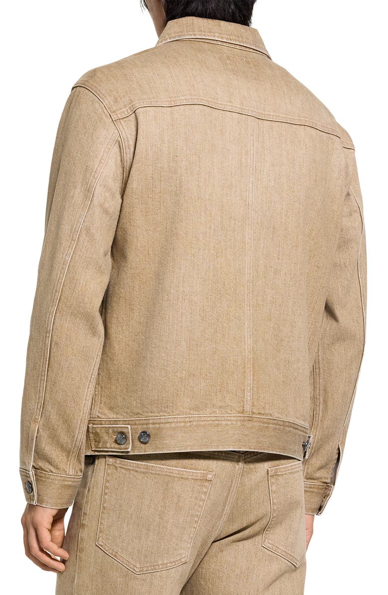 Theory Mod Cotton Denim Trucker Jacket, Alternate, color, Washed Brown
