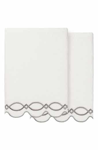 Diamond Chain Scallop Set of 2 Bath Towels