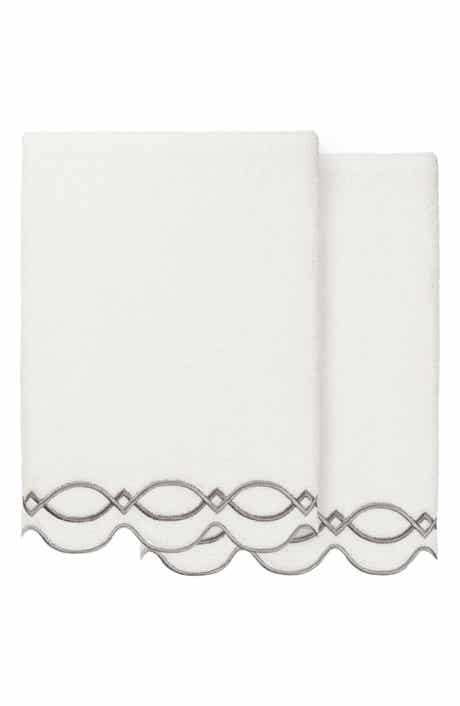 Diamond Chain Scallop Set of 2 Bath Towels