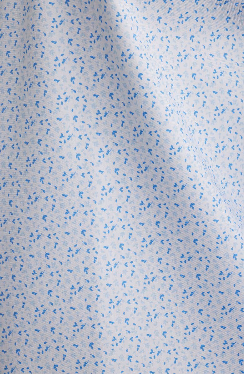 Nordstrom Trim Fit Floral Premium Performance Twill Dress Shirt, Alternate, color, Blue Ashland Pat