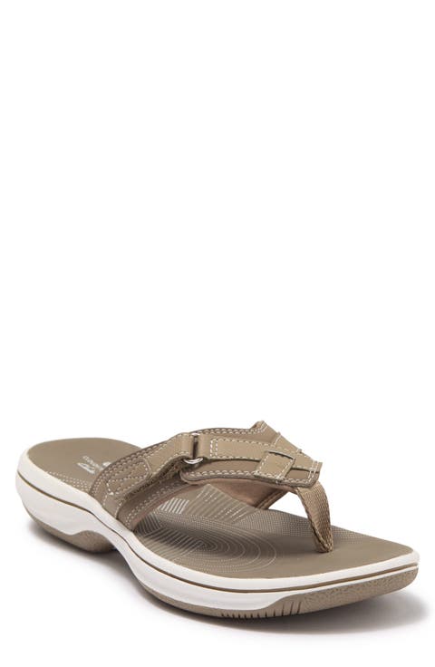 Clarks Breeze Sea Cushioned Flip-Flop Sandal (Women)