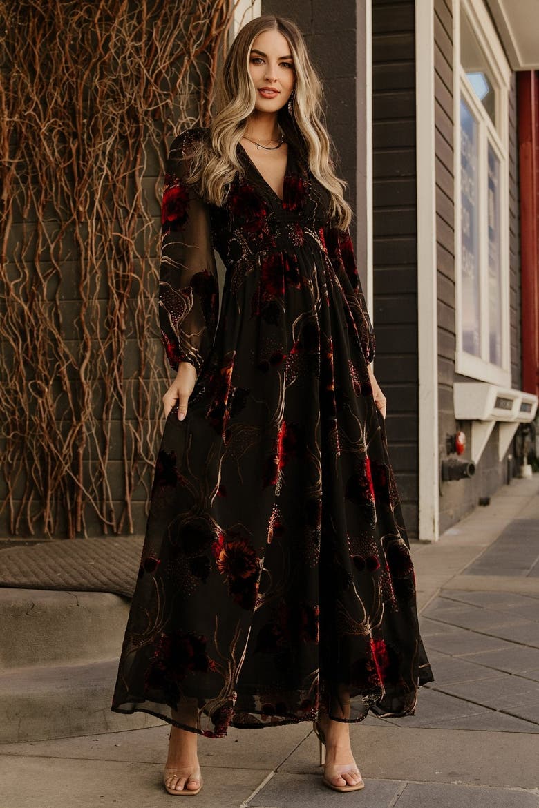 Mikla Maxi Dress, Alternate, color, Black Multi