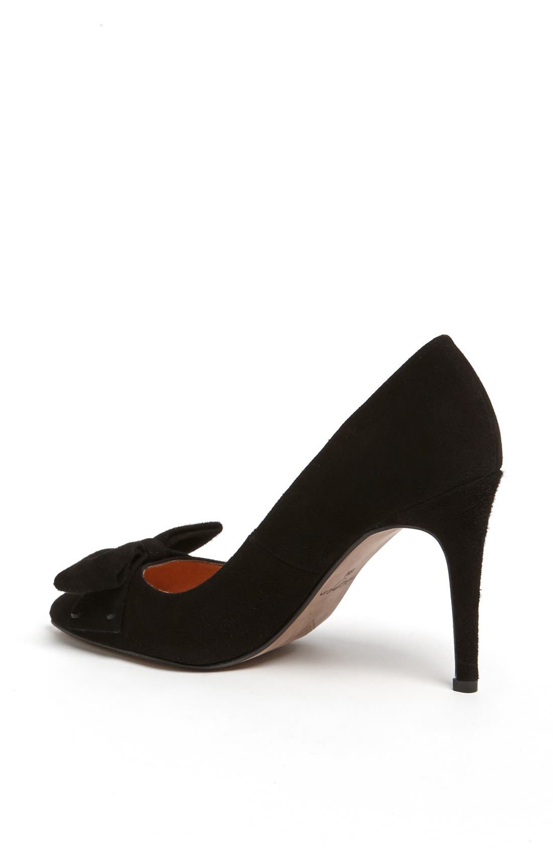 Halogen<sup>®</sup> 'Marla' Suede Bow Pointy Toe Pump, Alternate, color, 