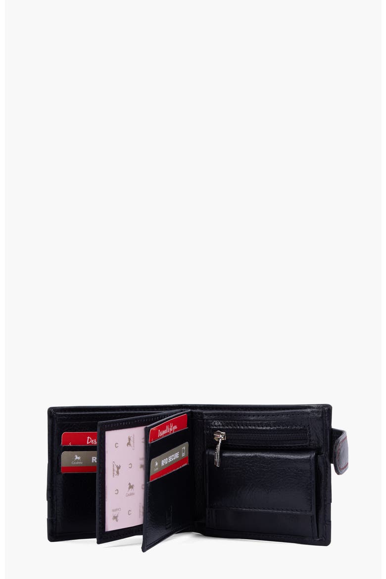 Di Cavallo Bifold Leather Wallet 588, Alternate, color, Navy
