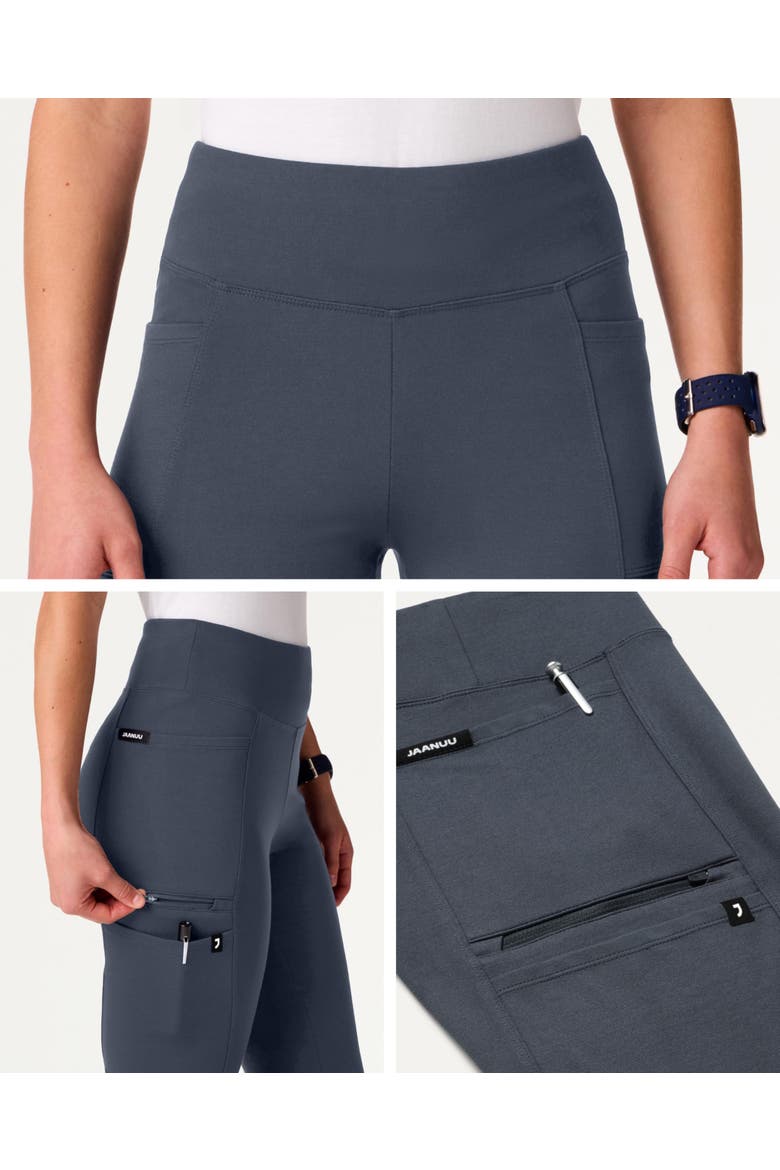 Perri UltraSOFT Women's Yoga Scrub Pant - 5 Pockets Skinny Fit, Alternate, color, Carbon Grey
