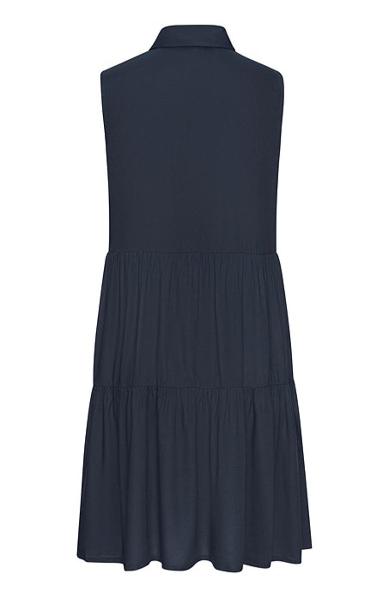 LASCANA Women's Tiered Shirt Dress, Alternate, color, Navy