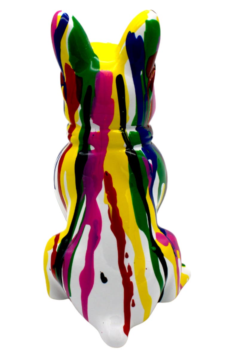 INTERIOR ILLUSIONS Colorful Graffiti Bulldog Art Sculpture, Alternate, color, 
