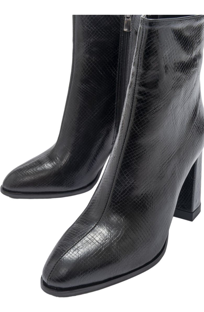 Prologue Shoes Jewel High Heel Boot, Alternate, color, Black Print Faux Leather