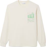 Lacoste Classic Fit Long Sleeve Cotton Graphic T-Shirt