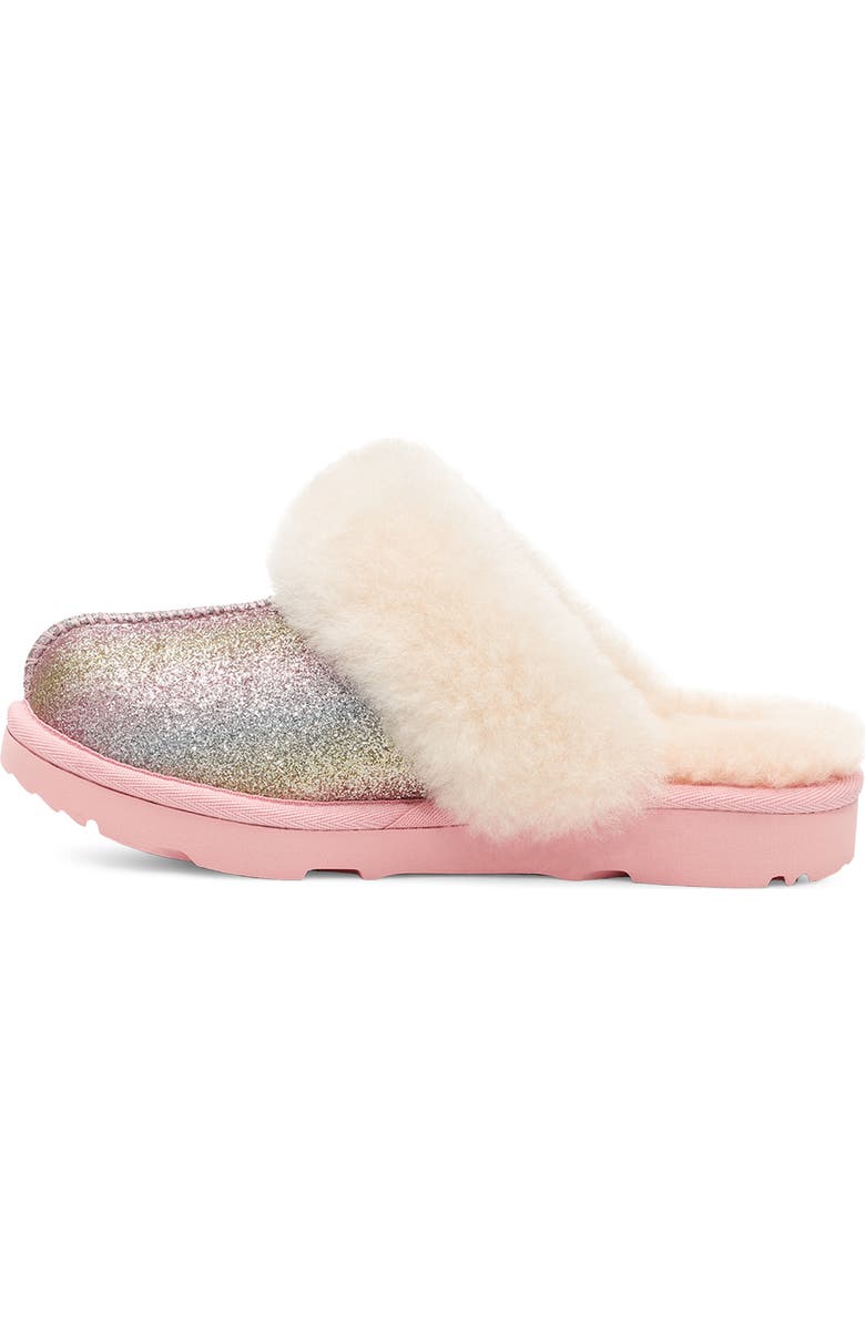 UGG<sup>®</sup> Cozy II Glitter Water Resistant Genuine Shearling Trim Clog, Alternate, color,