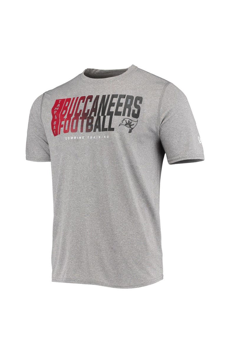New Era Men's New Era Heathered Gray Tampa Bay Buccaneers Combine Authentic Game On T-Shirt, Alternate, color, 