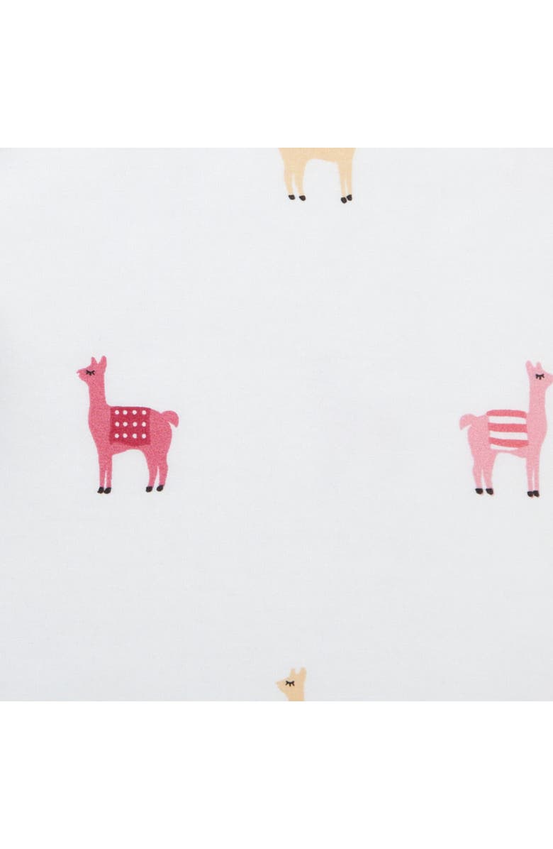 POPPY AND FRITZ Miss Llama 200 Thread Count Cotton Percale Sheet Set, Alternate, color, Dark Pink