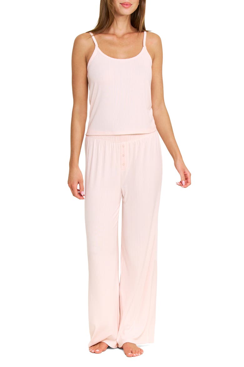 Blissful Pointelle Pajamas, Main, color, PEACH SORBET