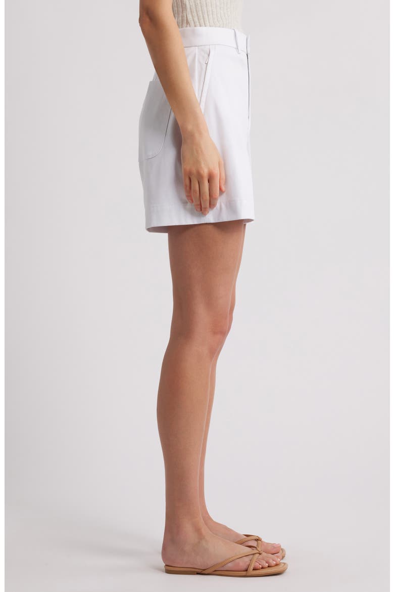 SPANXsupersmooth™ Stretch Twill Shorts, Alternate, color, CLASSIC WHITE
