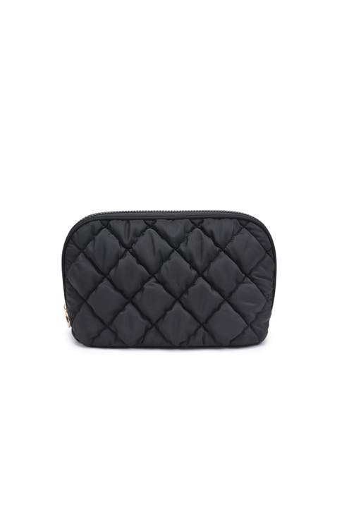 Cloud Kiss - Quilted Puffer Nylon Cosmetic & Travel Organizer Dome Pouch