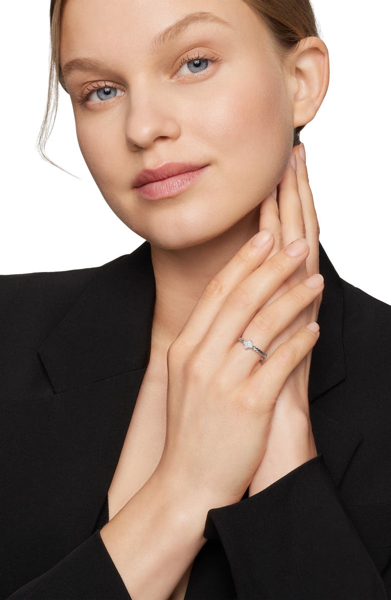 David Yurman Quatrefoil Ring with Diamonds, Alternate, color, 