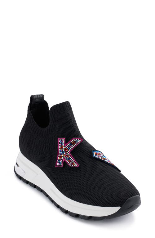 Karl Lagerfeld Mirren Slip-on Wedge Sneaker In Black