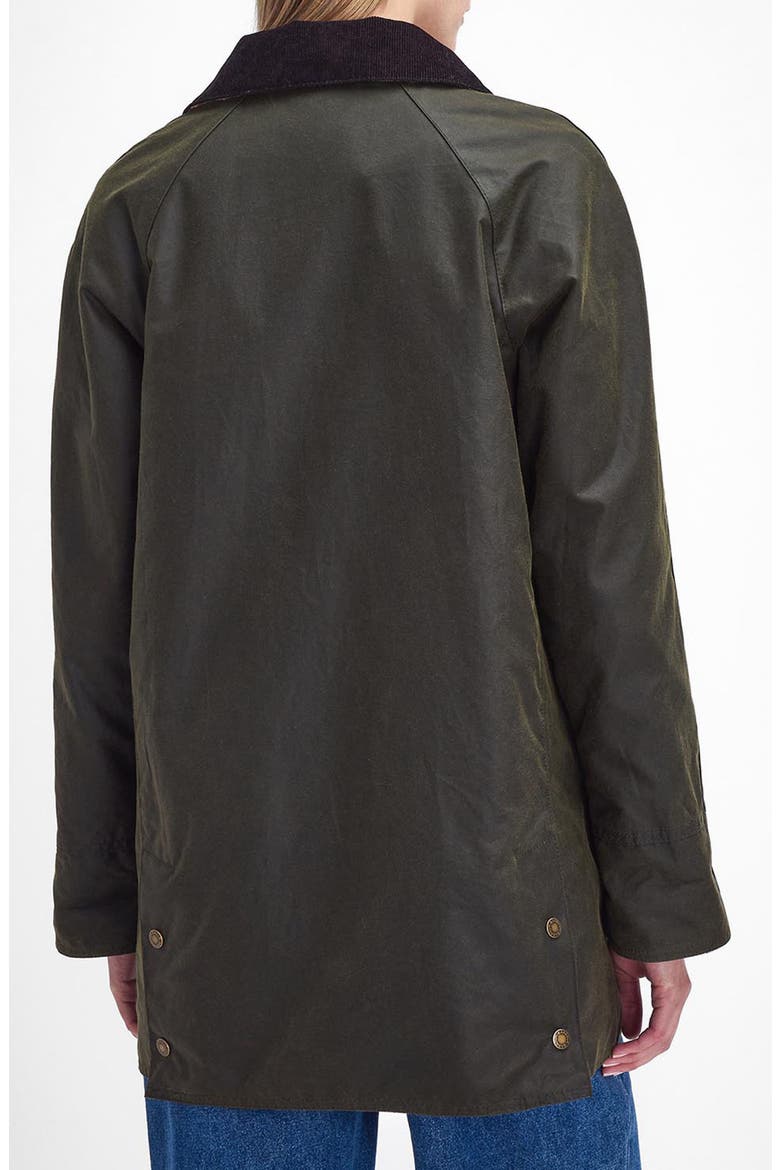 Shelton Water Resistant Waxed Cotton Jacket, Alternate, color, ARCHIVE OLIVE/ EYEBRIGHT