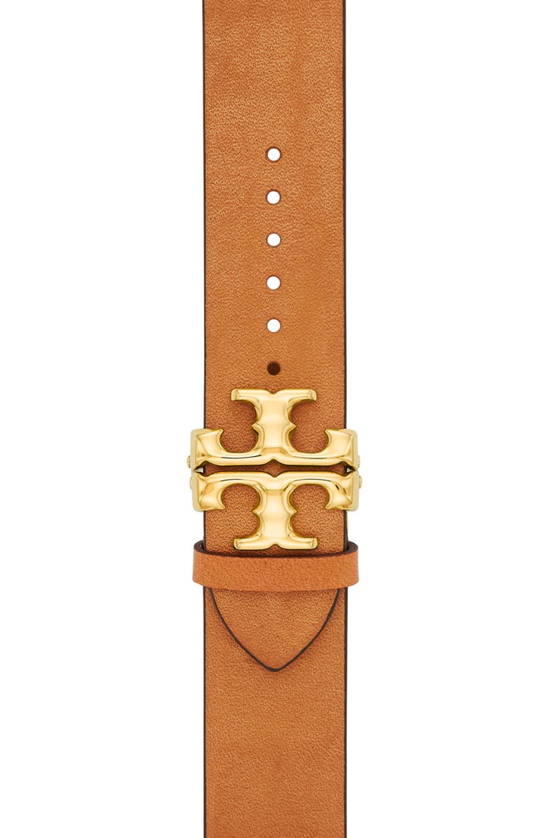 Tory Burch Eleanor Leather 20mm Apple Watch<sup>®</sup> Watchband, Alternate, color, 