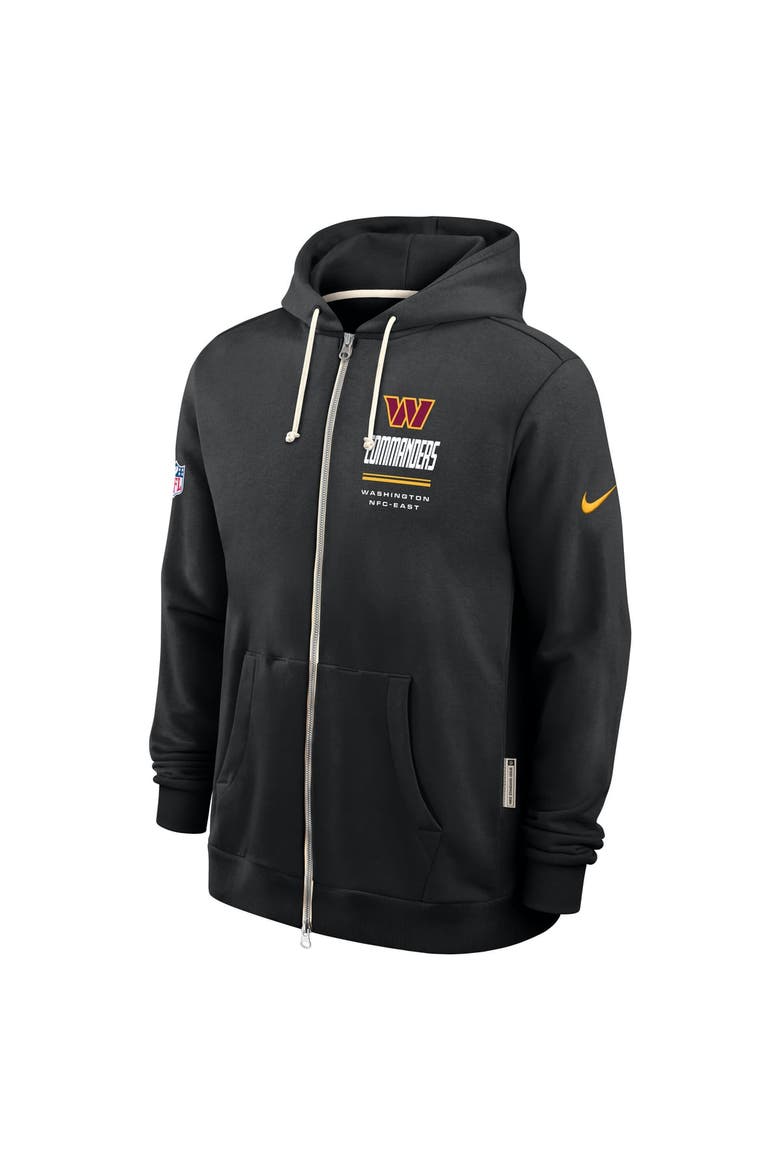 Men's Nike Black Washington Commanders Sideline Standard Issue Quarterback Scramble Dri-FIT Full-Zip Hoodie, Alternate, color, Black