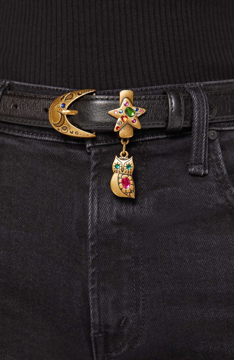 MOTHER The Charm School Leather Belt, Alternate, color,