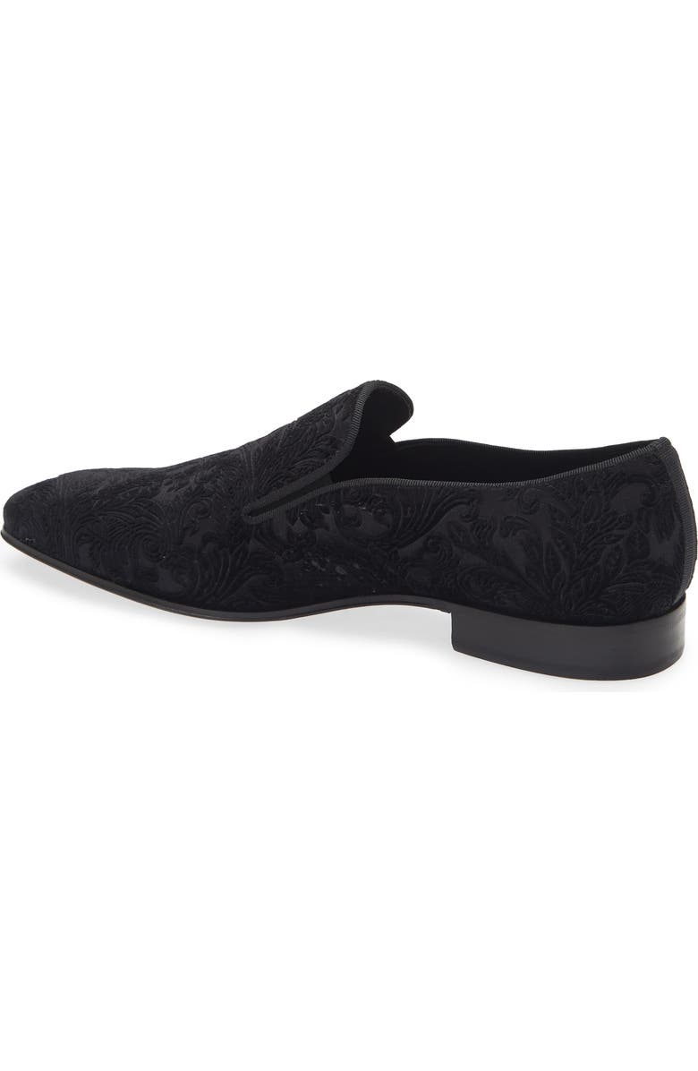 Mezlan Travolta Velvet Loafer, Alternate, color, Black