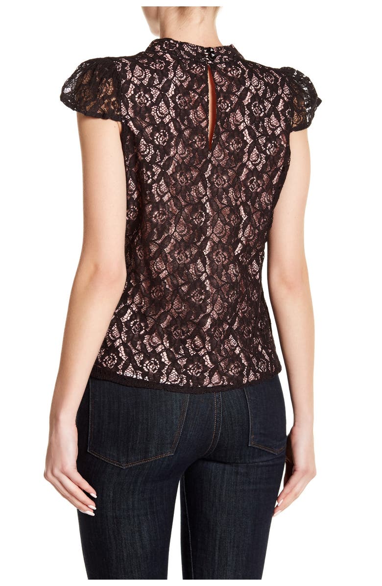 Vertigo Paris Cap Sleeve Lace Blouse, Alternate, color, 
