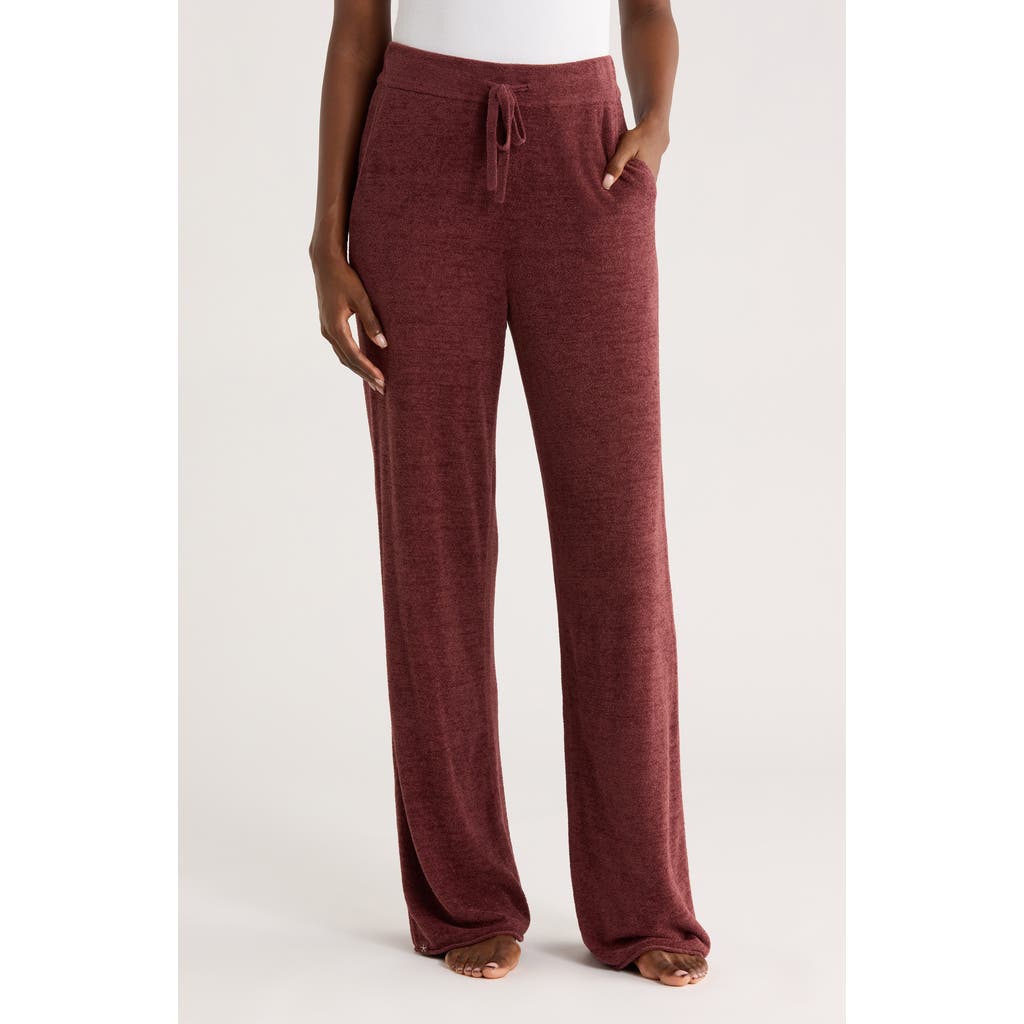 Barefoot Dreams ® Cozychic® Ultra Lite® Rib Rolled Edge Pants In Burgundy