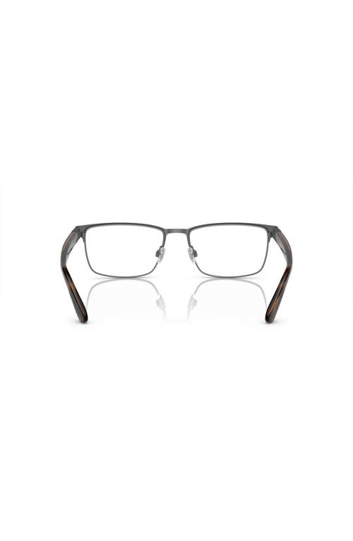 Polo Ralph Lauren 56mm Rectangle Optical Glasses In Black